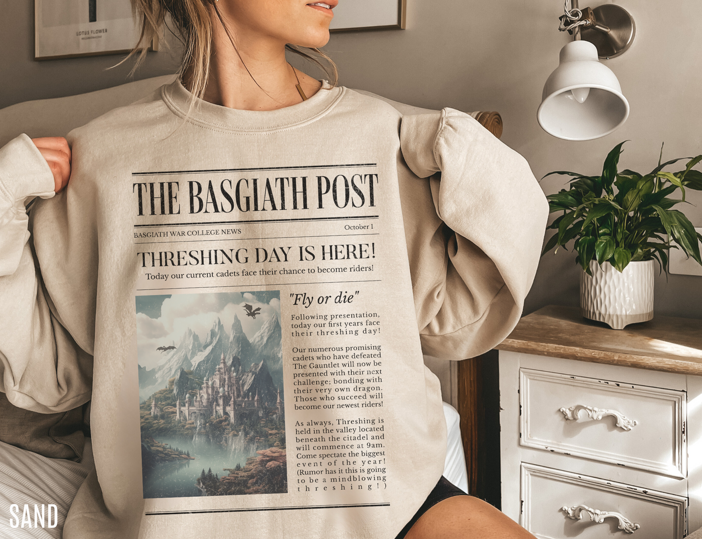Fourth Wing Shirt | The Basgiath Post Sweatshirt