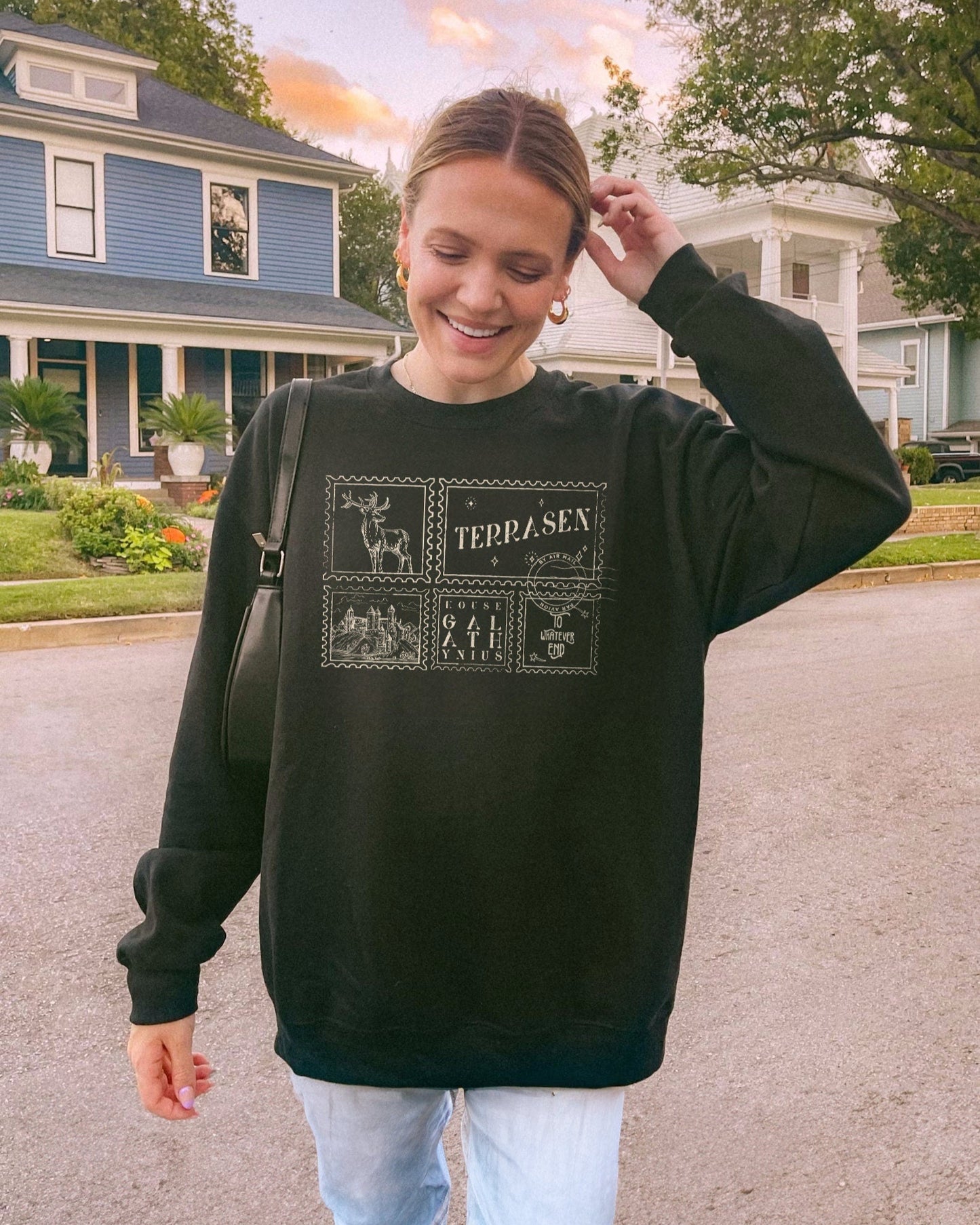 Terrasen Sweatshirt | Throne Of Glass Aelin Galathynius Shirt Rowan Whitethorn Dorian Thirteen Manon Blackbeak Licensed SJM Merch ACOTAR TOG