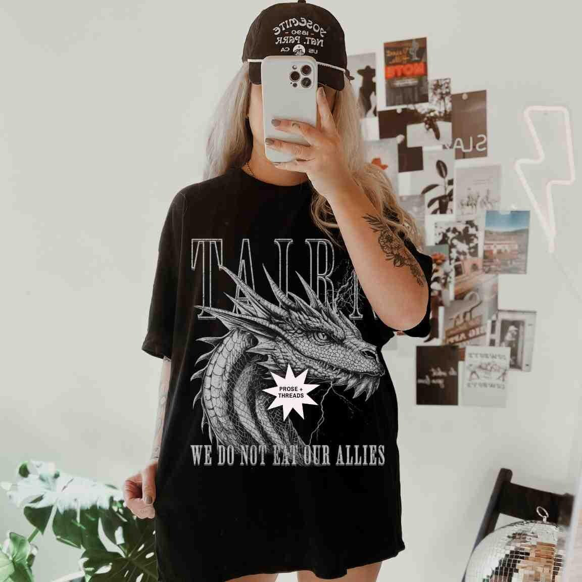 Tairn Fourth Wing Shirt Iron Flame Merch Onyx Storm Basgiath War College Bookstagram Romantasy Booktok Merch Xaden Riorson Fourth Wing