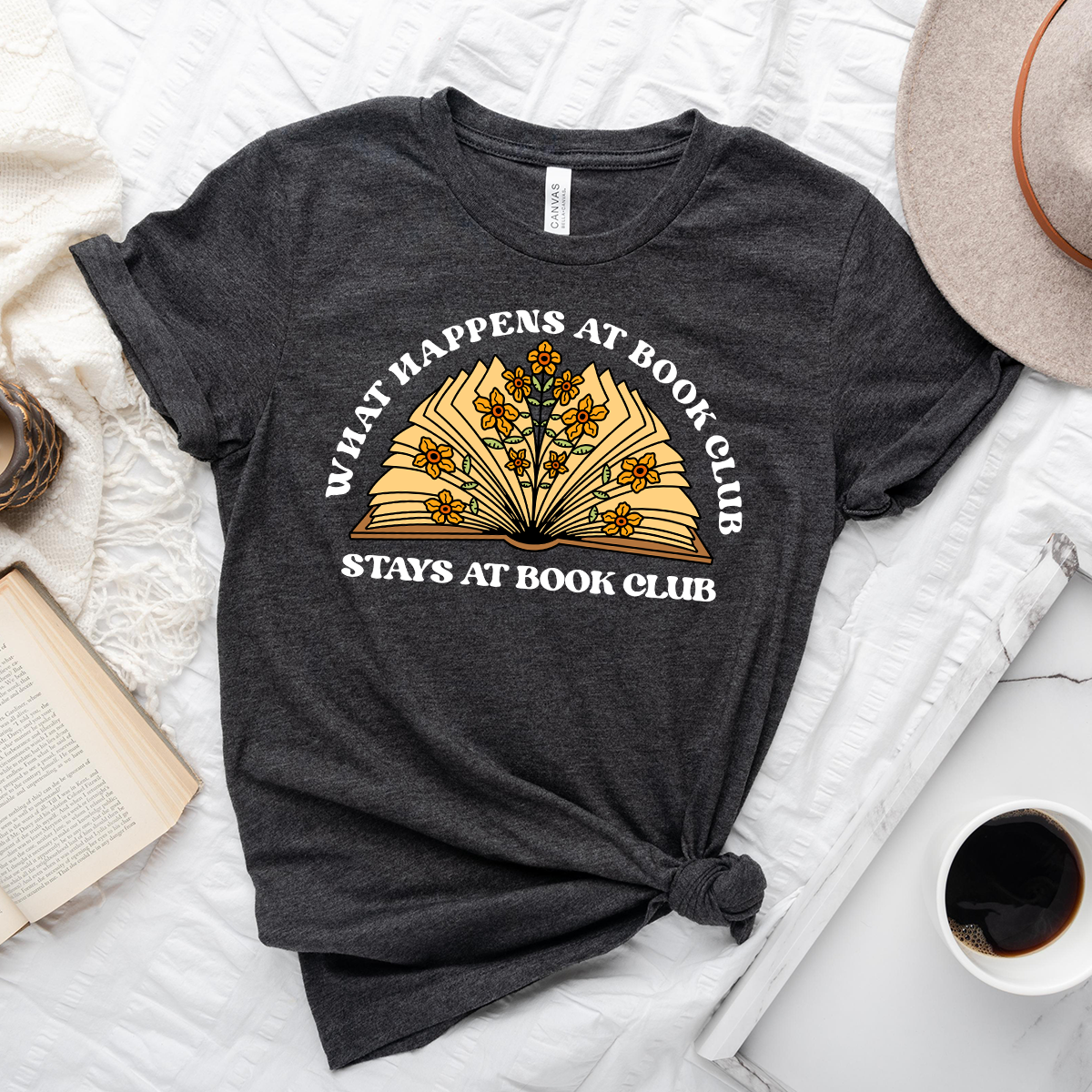 stays at book club unisex tee