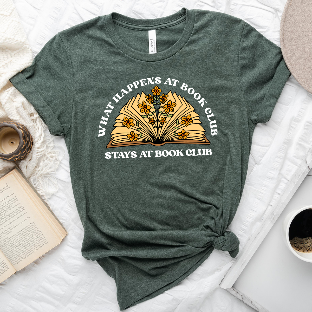 stays at book club unisex tee