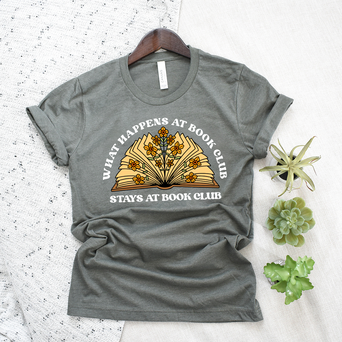 stays at book club unisex tee