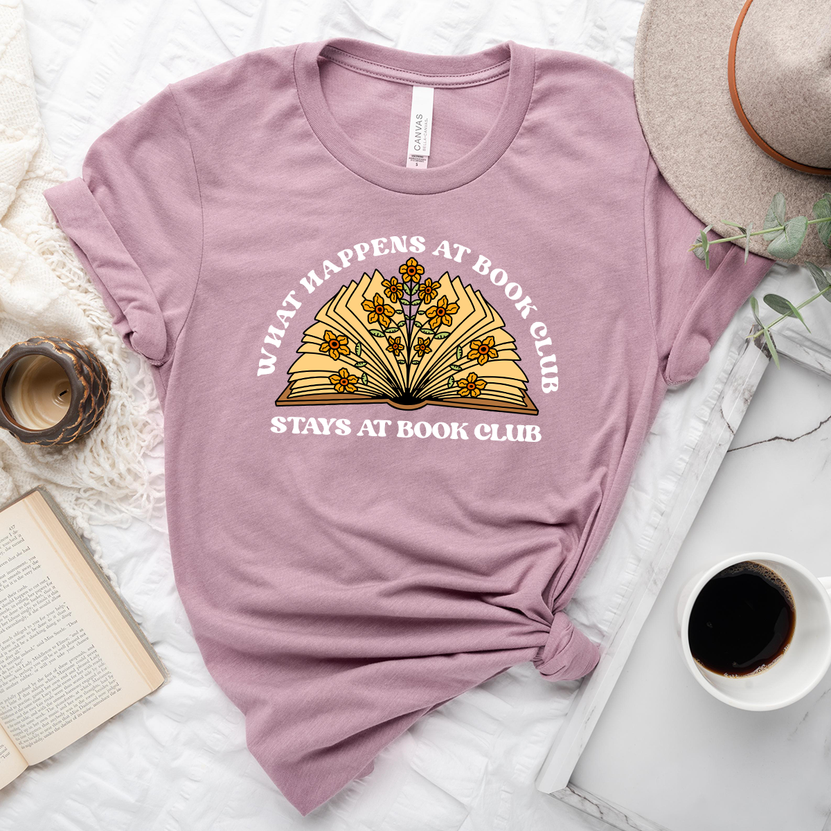 stays at book club unisex tee