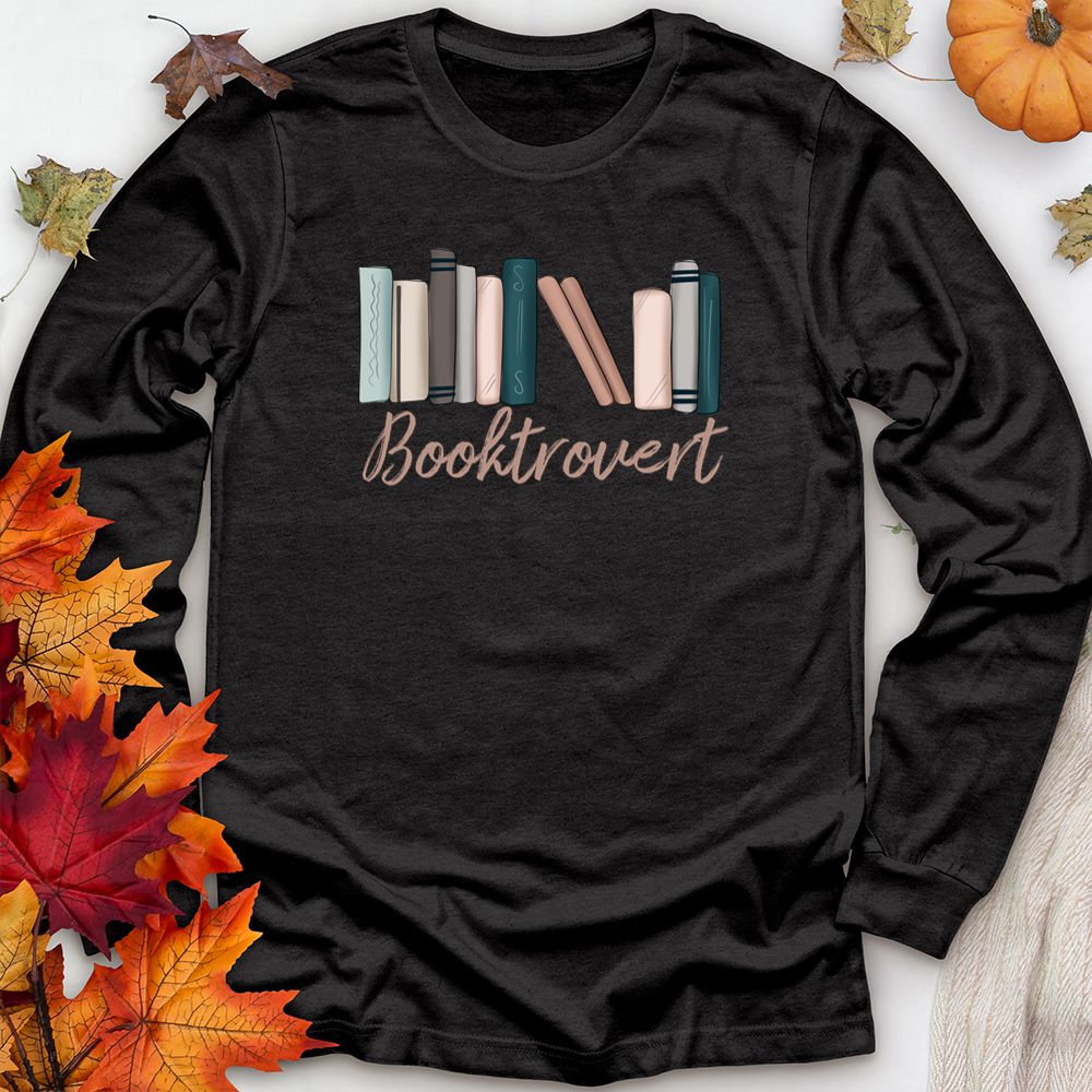 booktrovert color long sleeve unisex tee