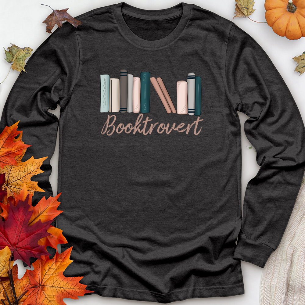 booktrovert color long sleeve unisex tee