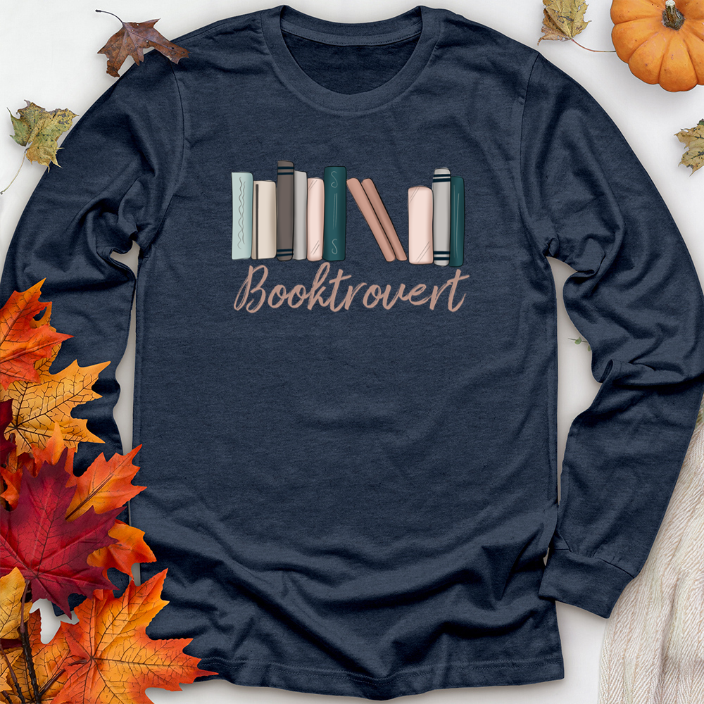 booktrovert color long sleeve unisex tee