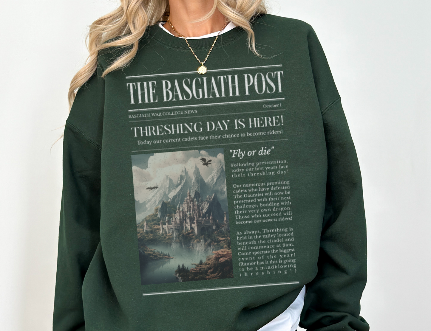 Fourth Wing Shirt | The Basgiath Post Sweatshirt