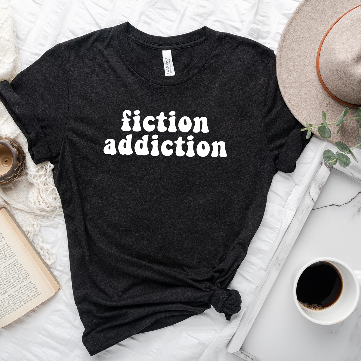 fiction addiction unisex tee