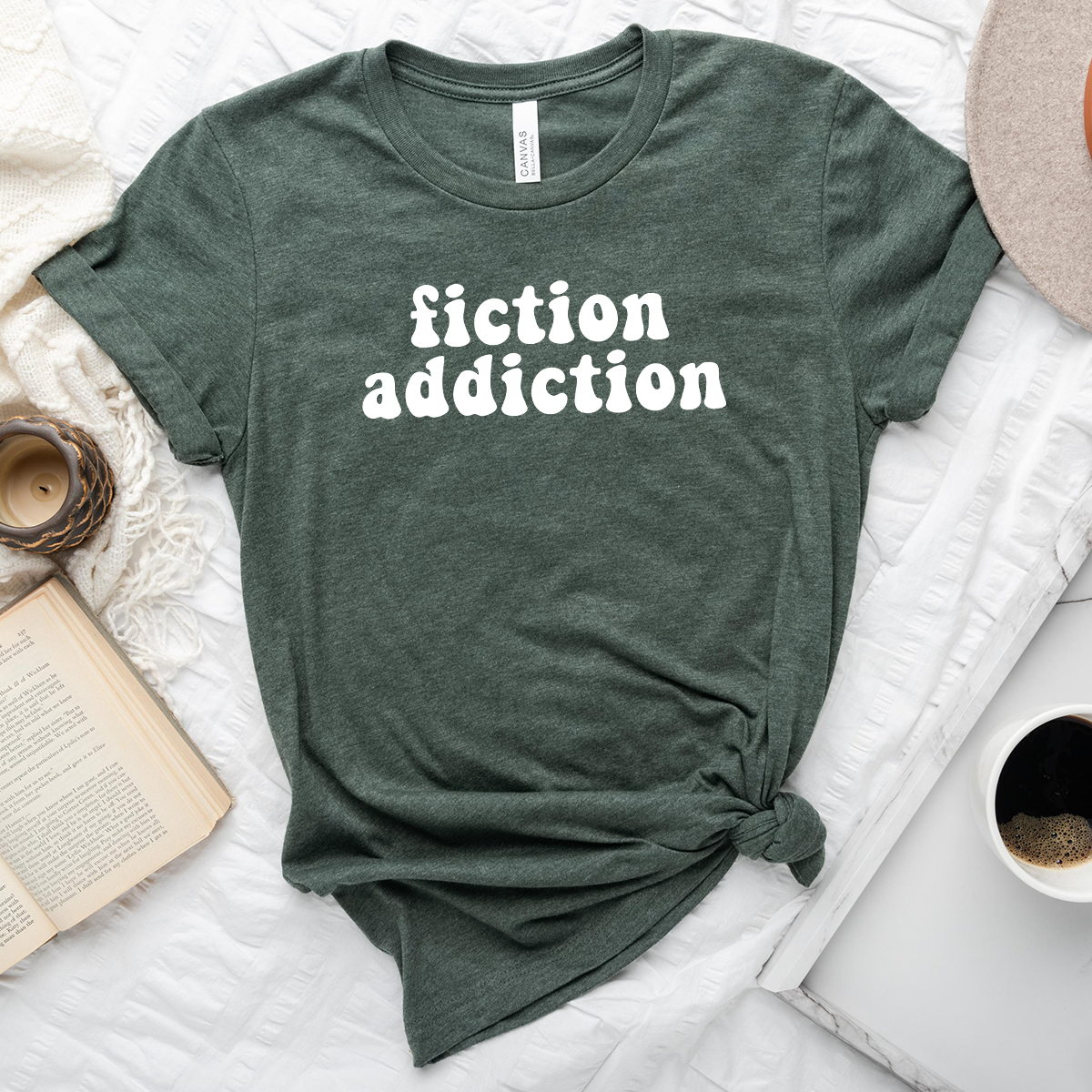 fiction addiction unisex tee