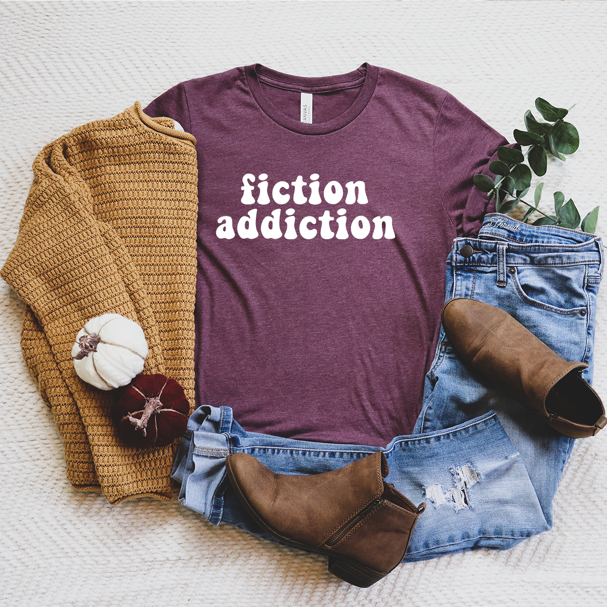 fiction addiction unisex tee