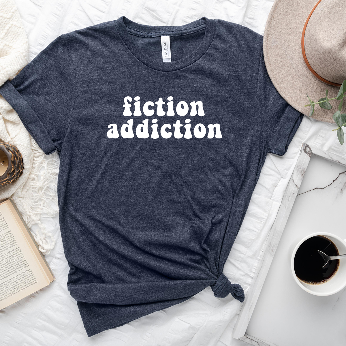 fiction addiction unisex tee